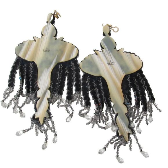 Gucci Resort 2017 Crystal Clip-On Earrings 230mm - Picture 13 of 15